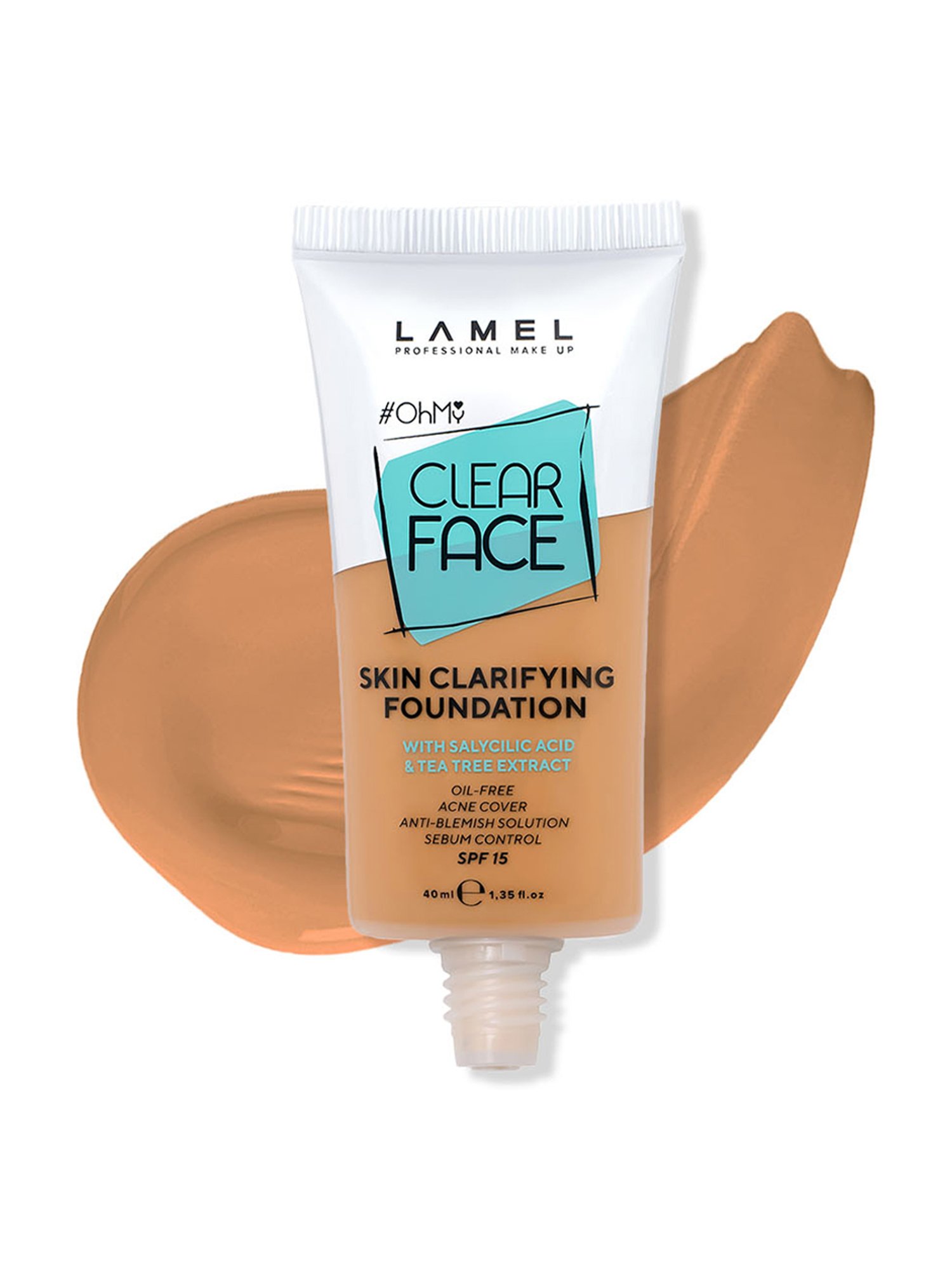 Lamel Oh my Clear Face Foundation SPF 15 407 Medium Tan - 40 ml