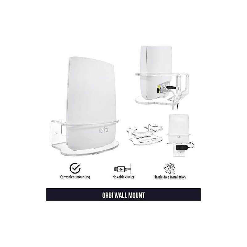 Wall Mount Compatible with NETGEAR Orbi Mesh Wi-Fi System & Extra Security for Your Wi-Fi Router (1-Pack)
