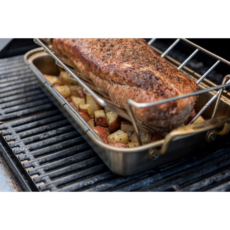 Char-Broil Grill Cookware Rib & Roast Rack - Silver