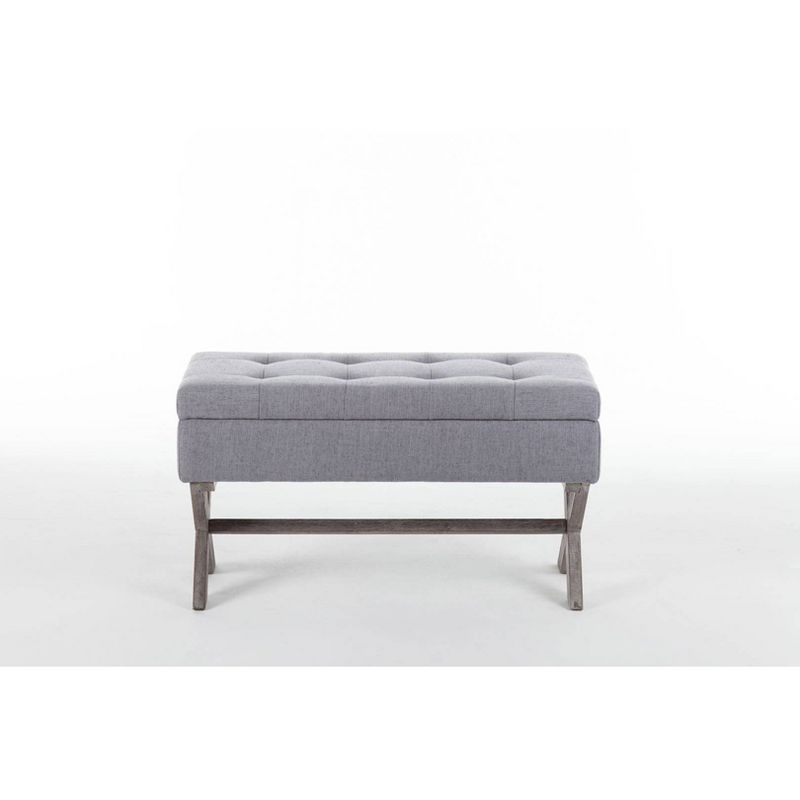 Angelina Storage Bench Gray - Boraam