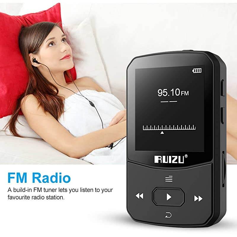 Mp3 Player with Bluetooth 41 16GB Lossless Sound Music Player with FM Radio Voice Recorder Video Earphones for Running Support up to 128GBBlack