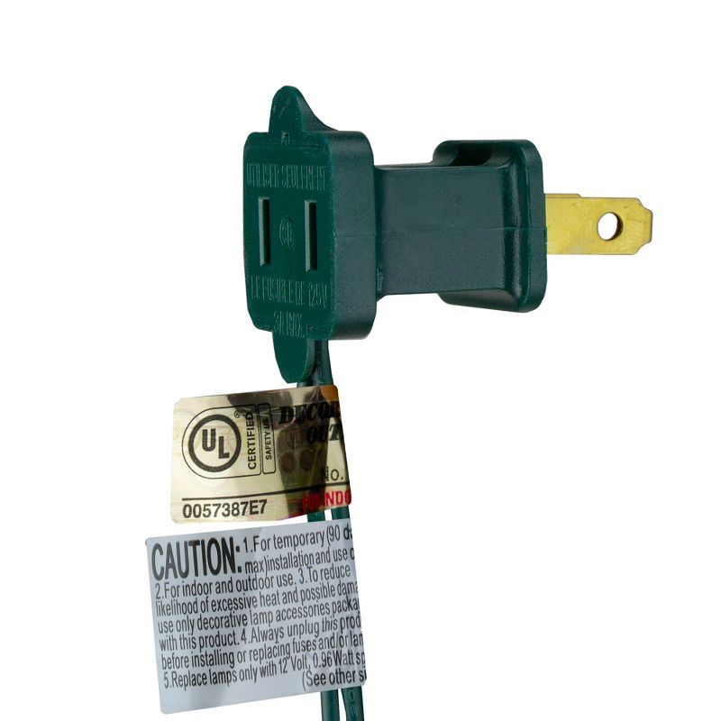 Kurt S. Adler 10-Count Clear Gingerbread Mini Christmas Light Set, 9.3ft Green Wire