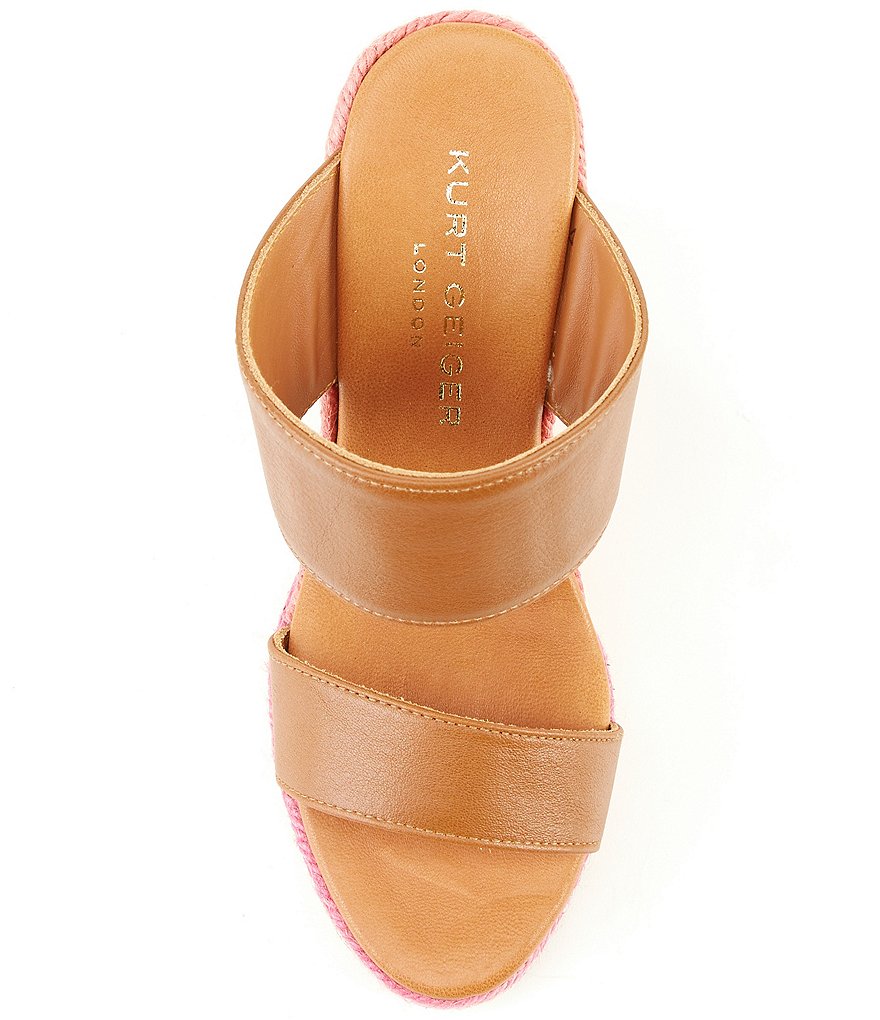 Kurt Geiger London Ariana Leather Rainbow Espadrille Wedges