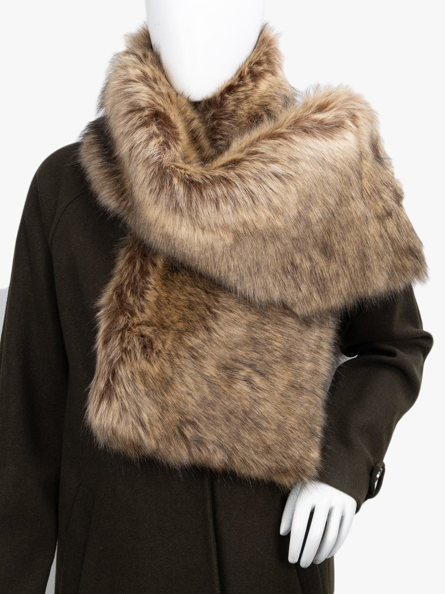 Kazo Brown Fur Scarf