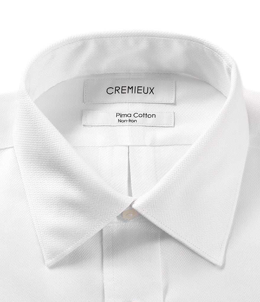 Psycho Bunny Non-Iron Modern Fit Spread Collar Solid Dress Shirt