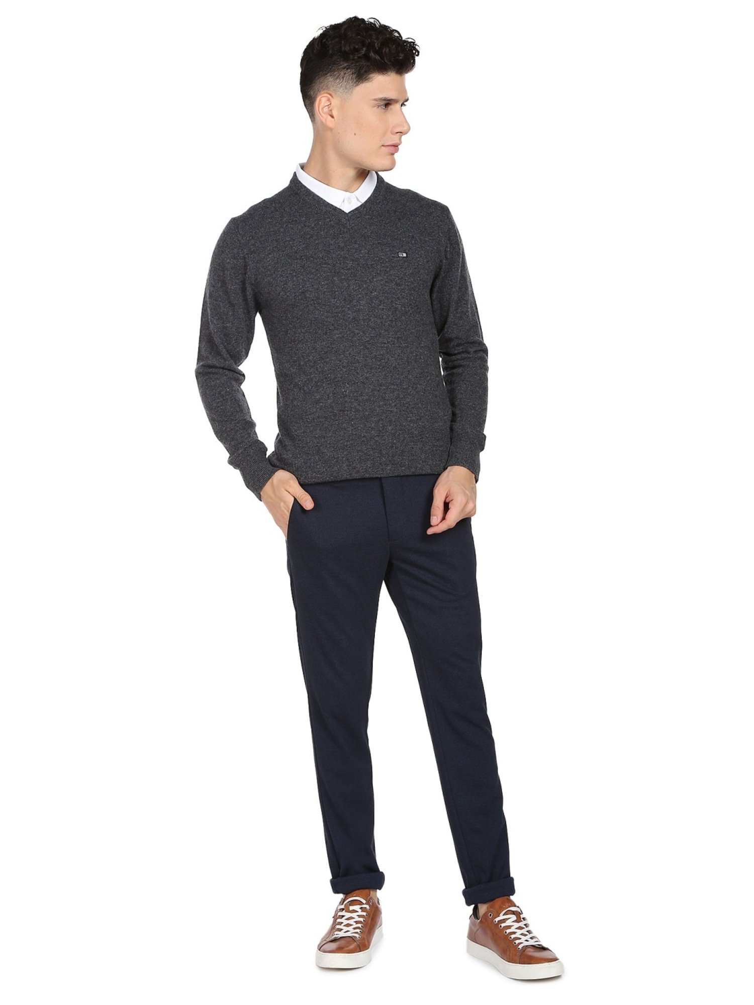 Arrow Sport Anthra Regular Fit Sweater