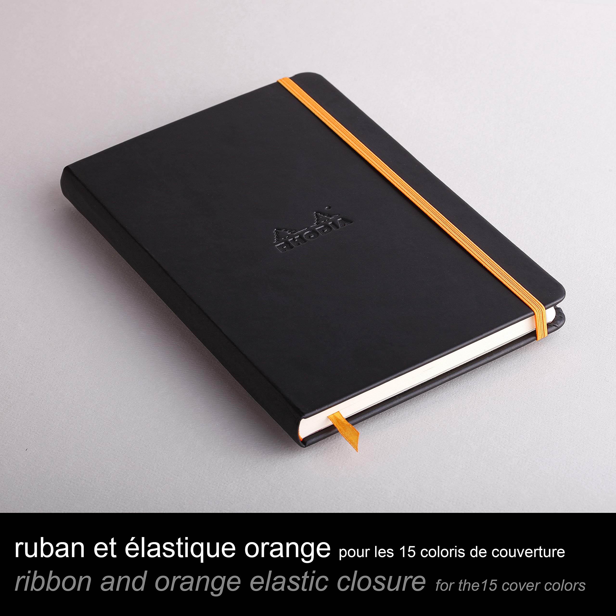Rhodia Rhodiarama A5 Webnotebook, 5.5 in x 8.25, Lined - Black (118742)