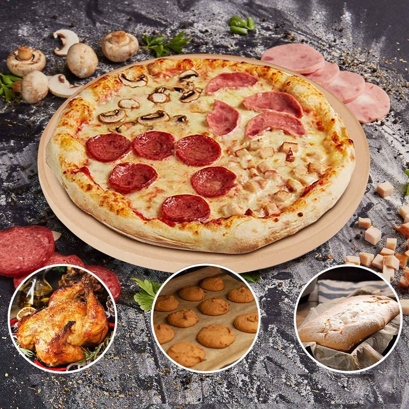 Royal Gourmet 2pc Pizza Set for BBQ  Grill Oven With 13'' Round Pizza Cordierite Stone
