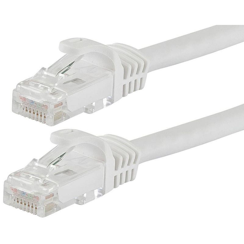 Monoprice Cat5e Ethernet Patch Cable - 75 Feet - White | Network Internet Cord - Snagless RJ45, Stranded, 350Mhz, UTP, Pure Bare Copper Wire, 24AWG -