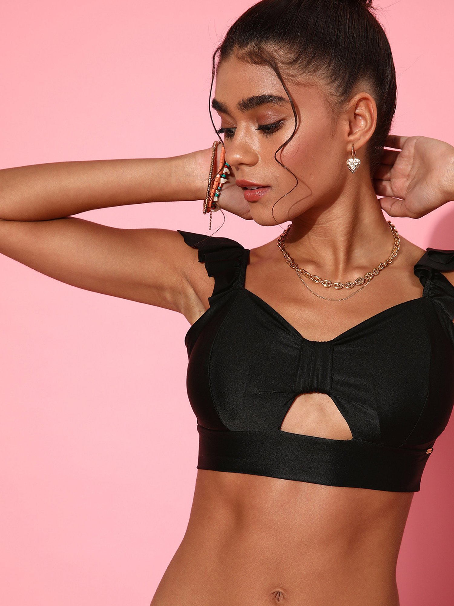 Da Intimo Black Bralette Brief Set