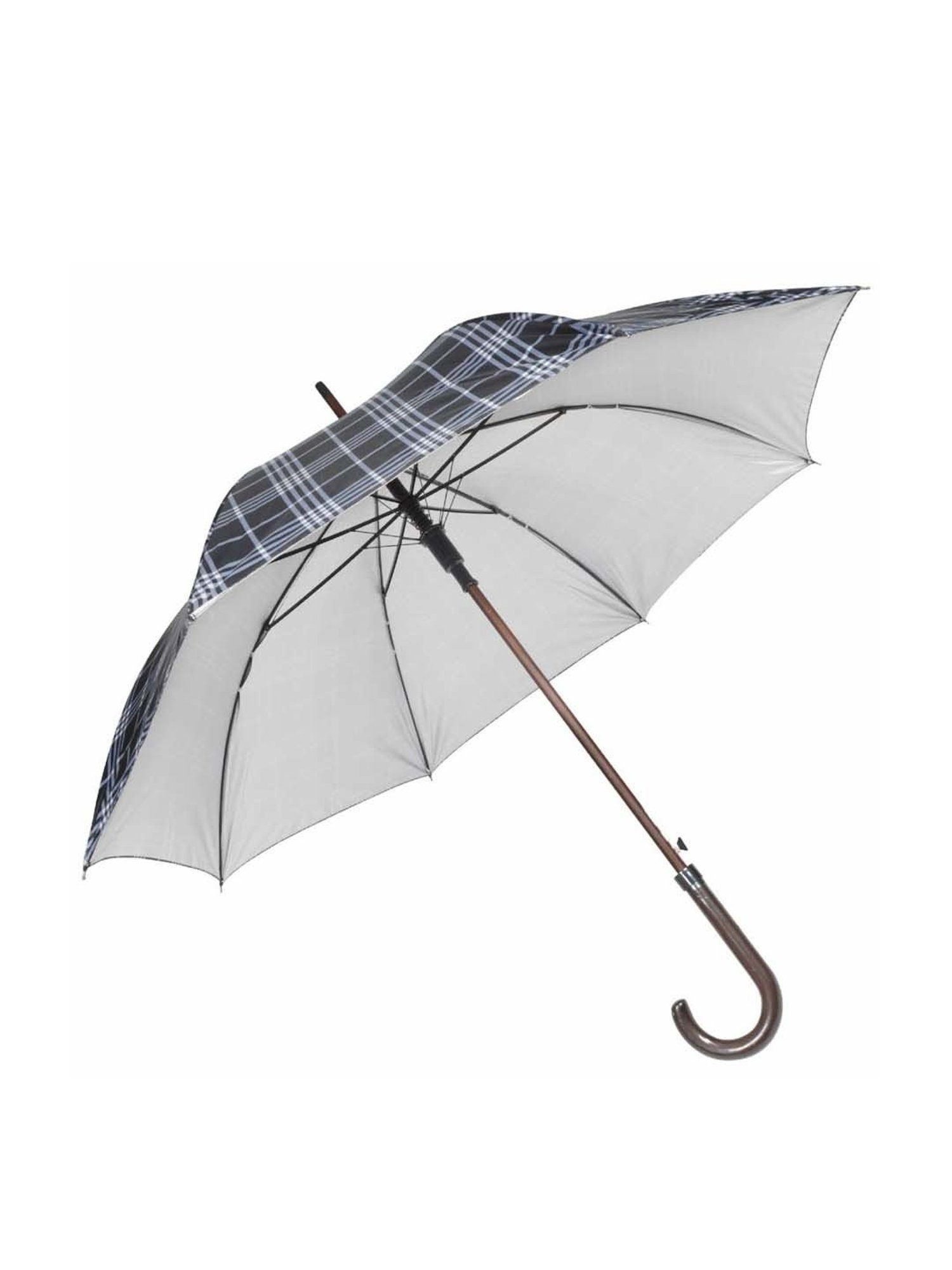 Eume Forlin Black Checks 1 Fold Umbrella - 23 inch