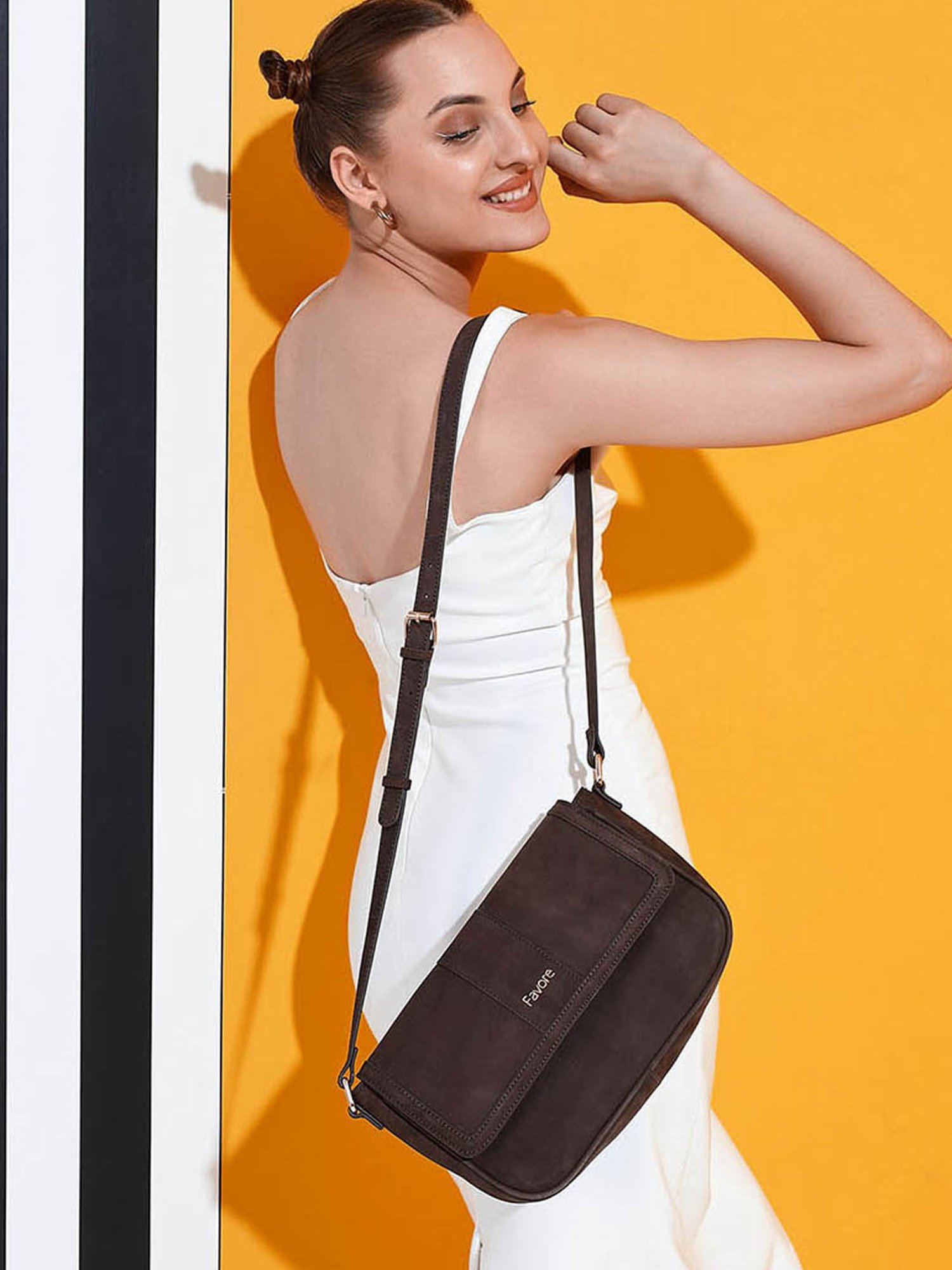 Favore Brown Solid Medium Slings