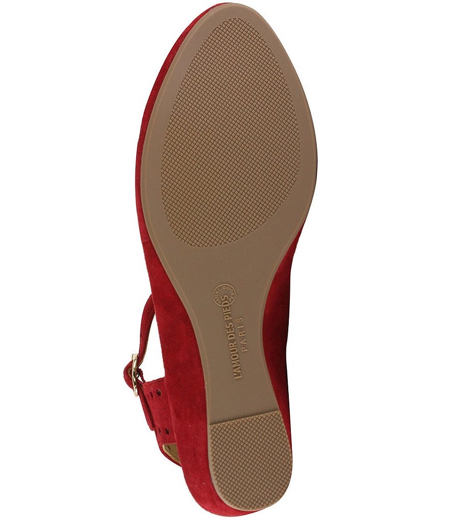 L'Amour Des Pieds Brenn Suede Wedge Sandals