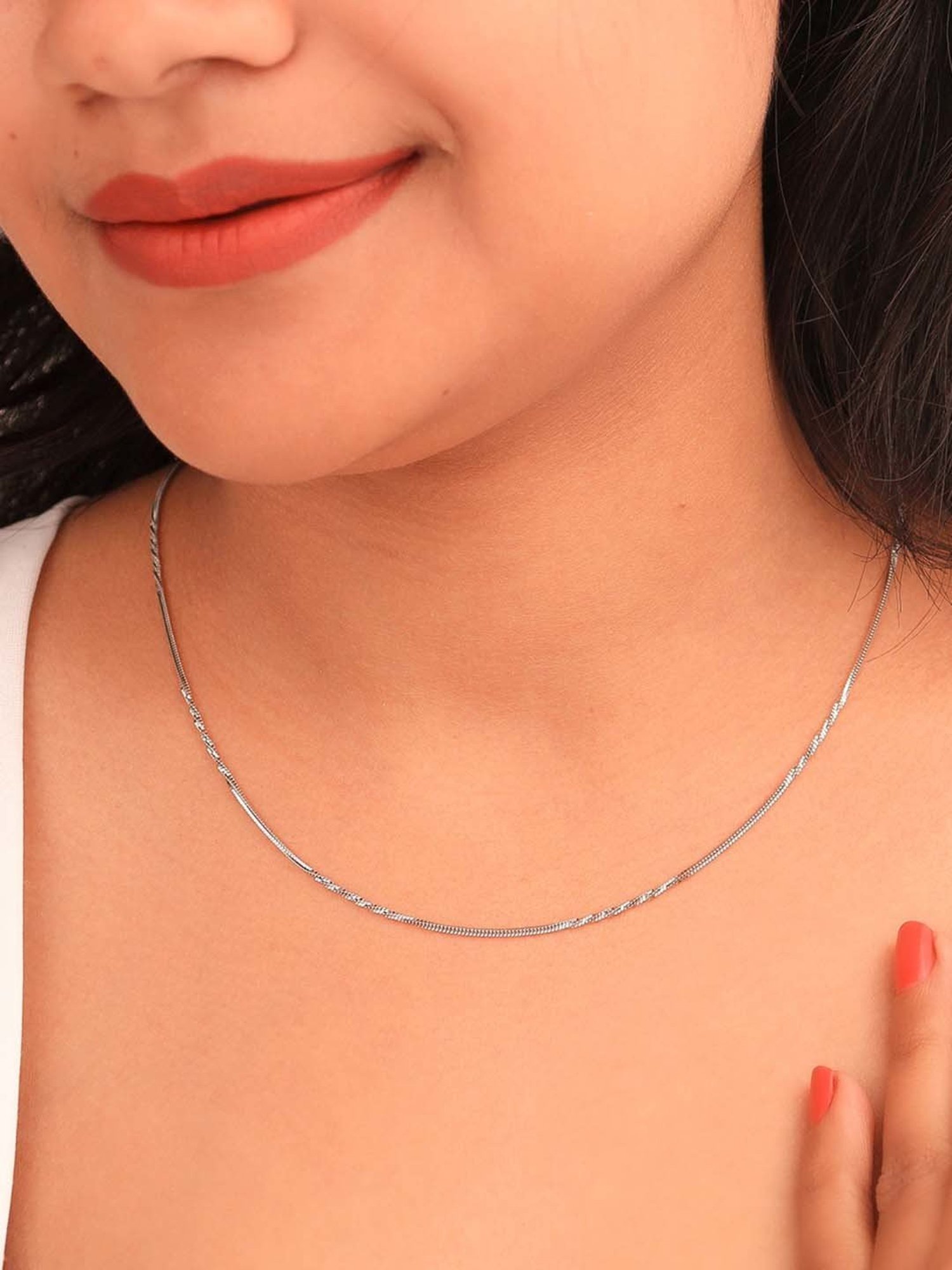 Silberry 92.5 Sterling Silver Chain for Women