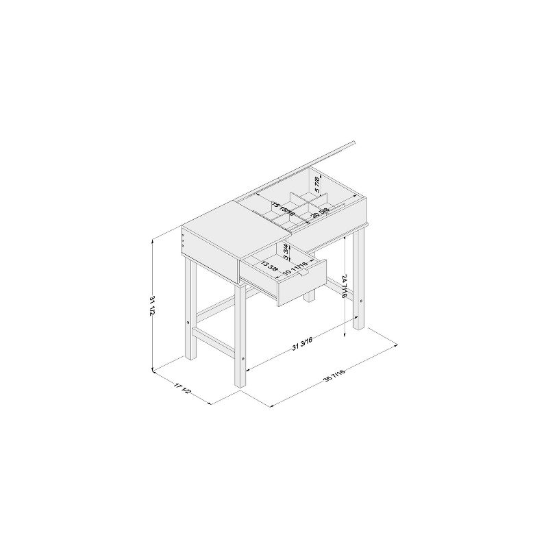 Aspen Pull Top Vanity White - Chique