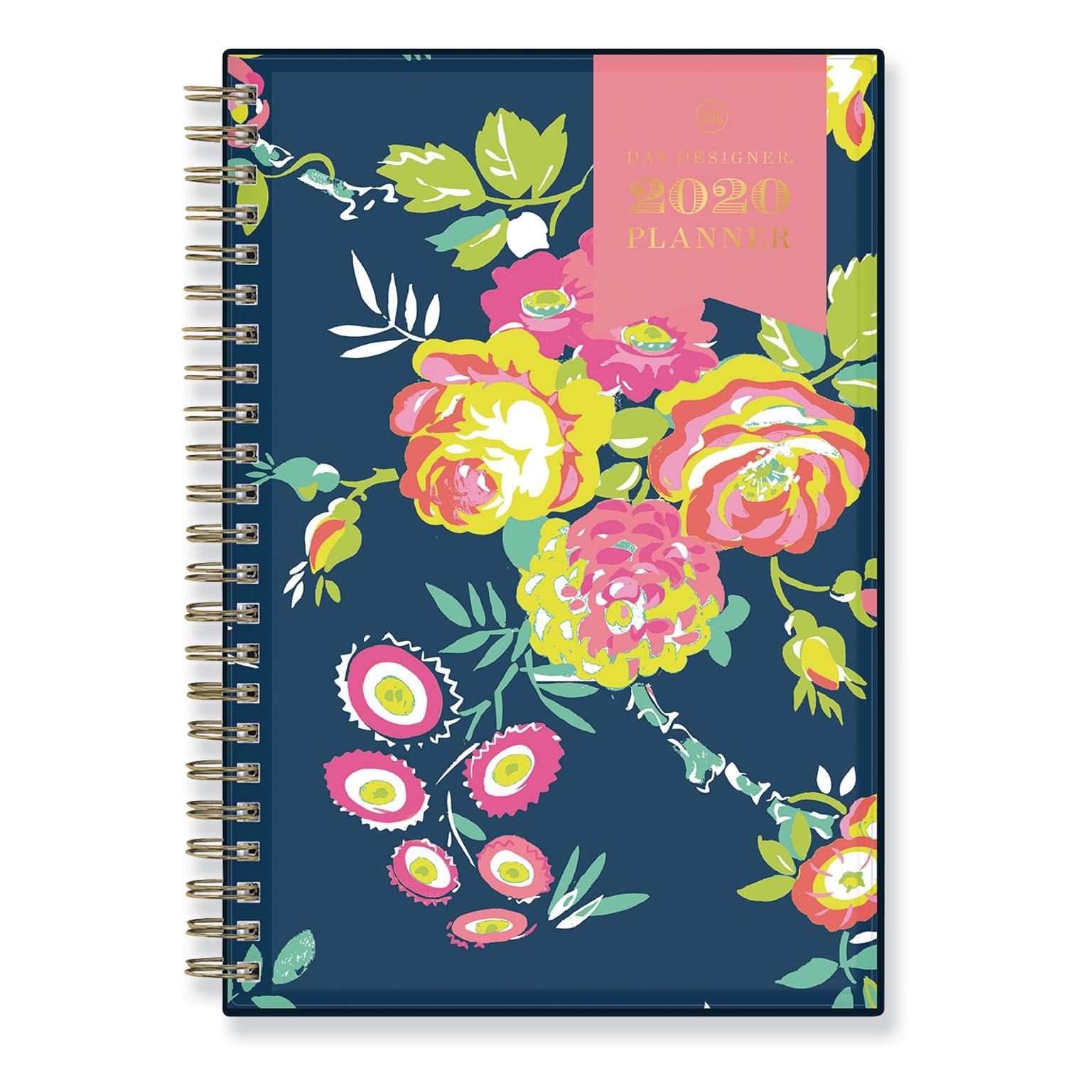 Day Designer CYO Weekly/Monthly Planner, 8 x 5, Navy/Floral, 2021 103620