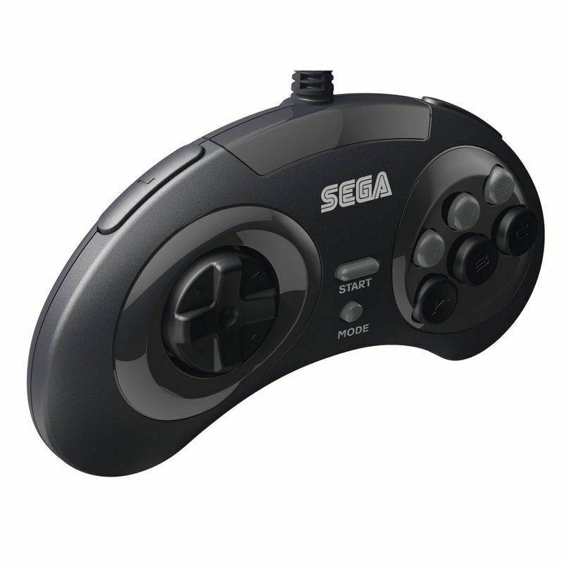 SEGA Genesis 8-Button Arcade Pad USB Controller for PC Mac Black