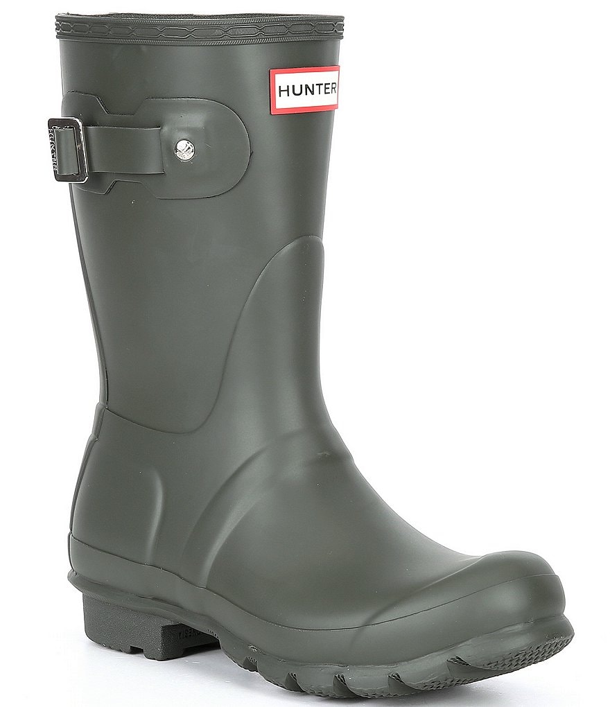 Hunter Women's Original Short Matte Buckle Strap Rain Boots