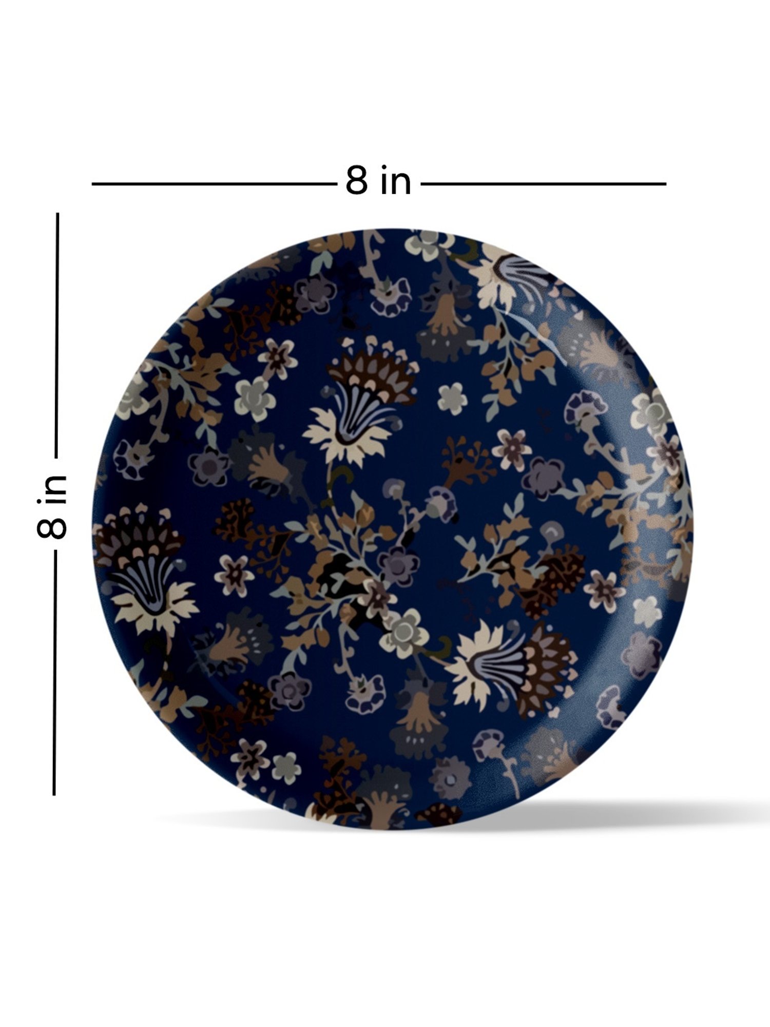 Nestroots Classic Floral Multicolor Porcelain Wall Plate