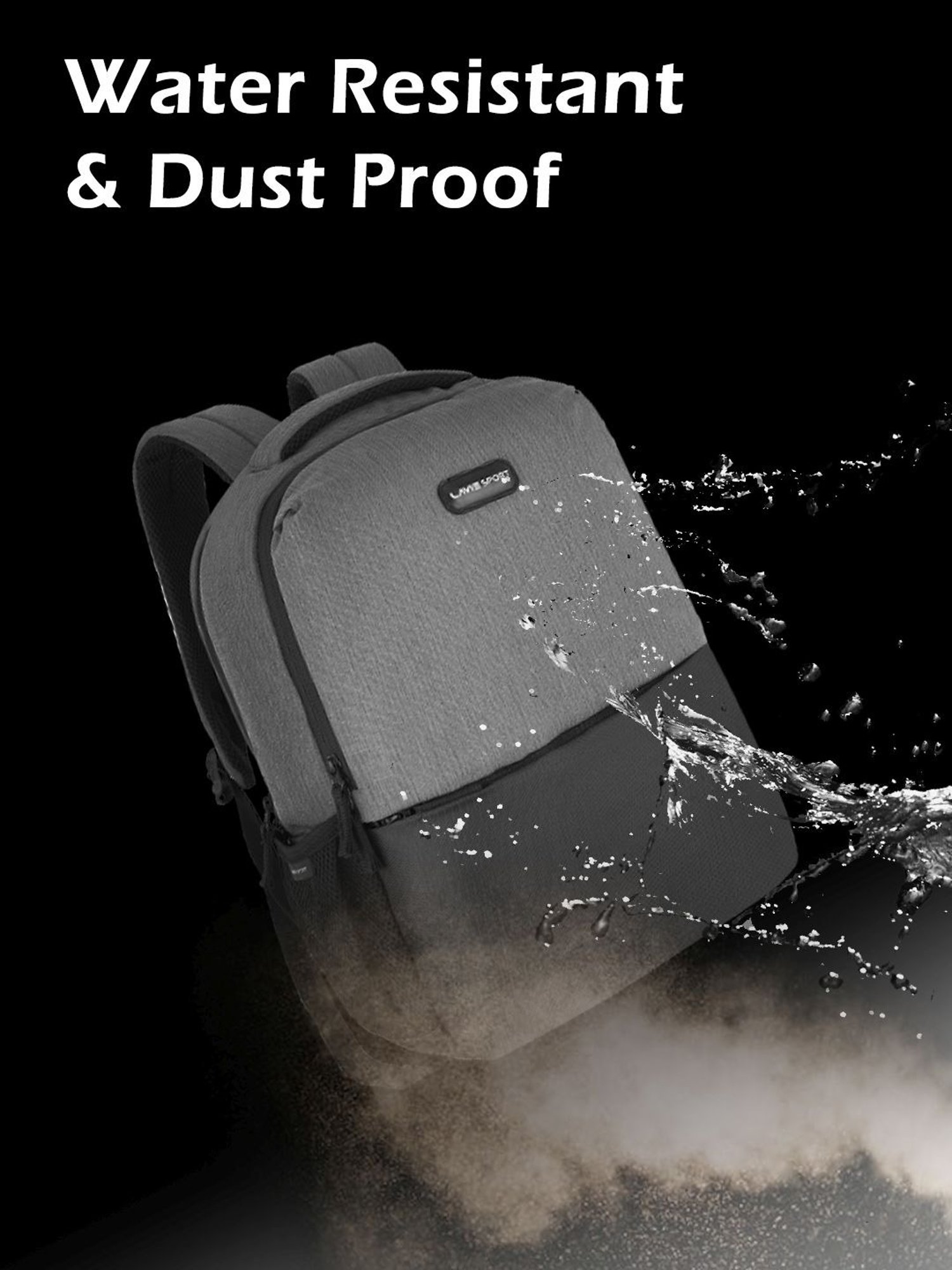 Lavie Sport Apex 21L Laptop Backpack For Men & Women (Grey)