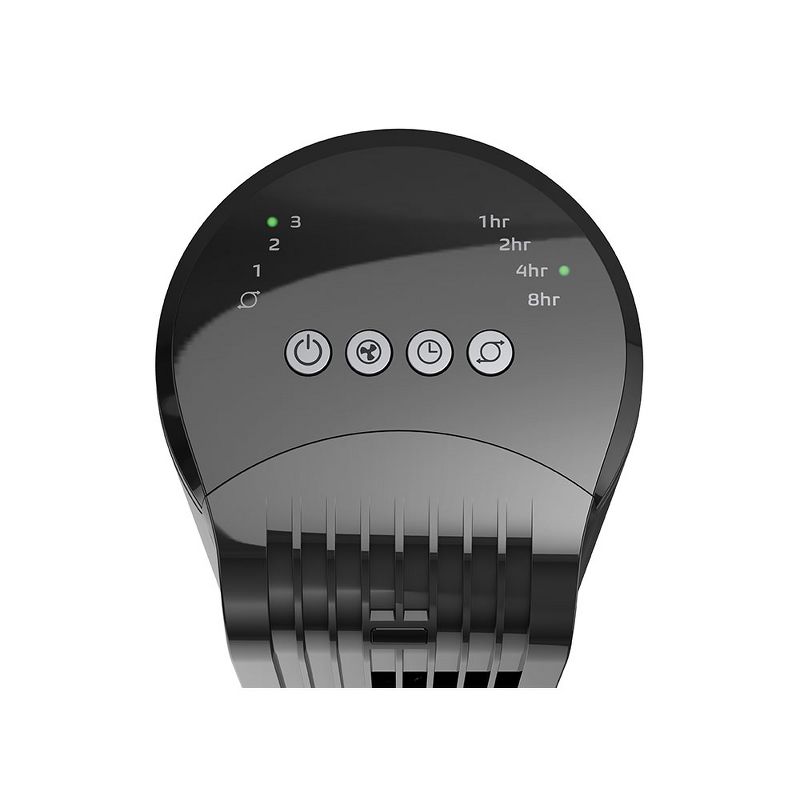 O2COOL Rechargeable Deluxe Necklace Fan with USB Cord Gray