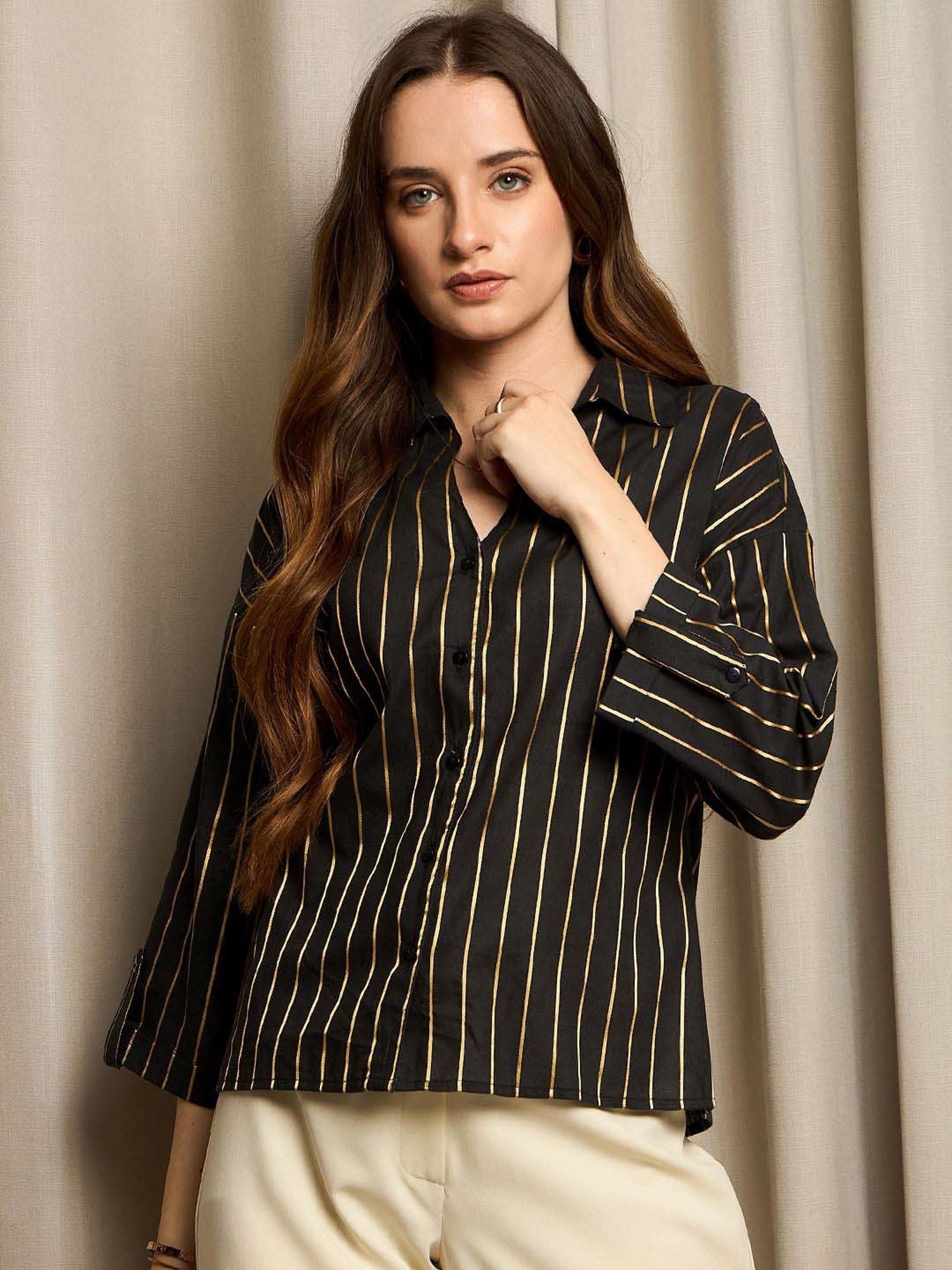 Rare Black Striped Shirt