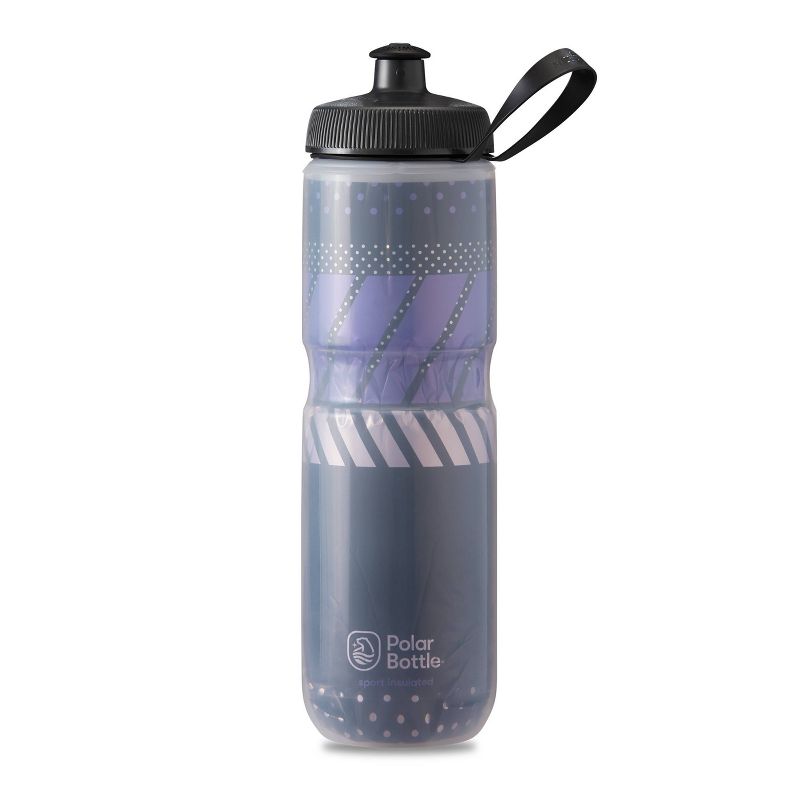 Polar Sport 24oz Insulated Tempo Water Bottle - Charcoal/Pink