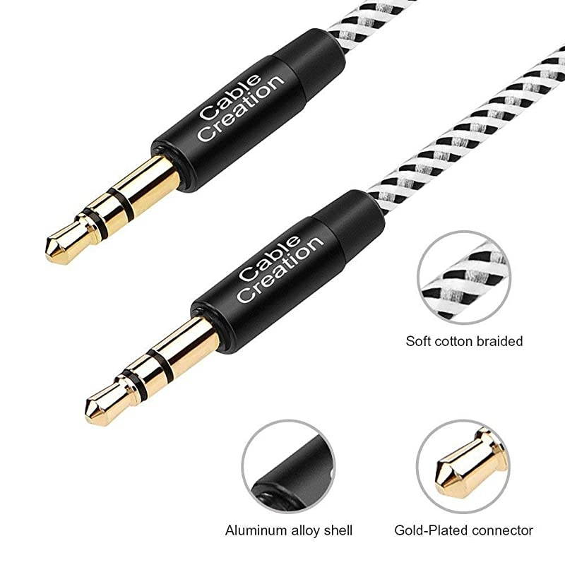 35mm Aux Cord 10 Feet 35mm Male to Male Auxiliary Audio Cable Compatible with Headphones iPods iPhones HomeCar Stereos More 3M