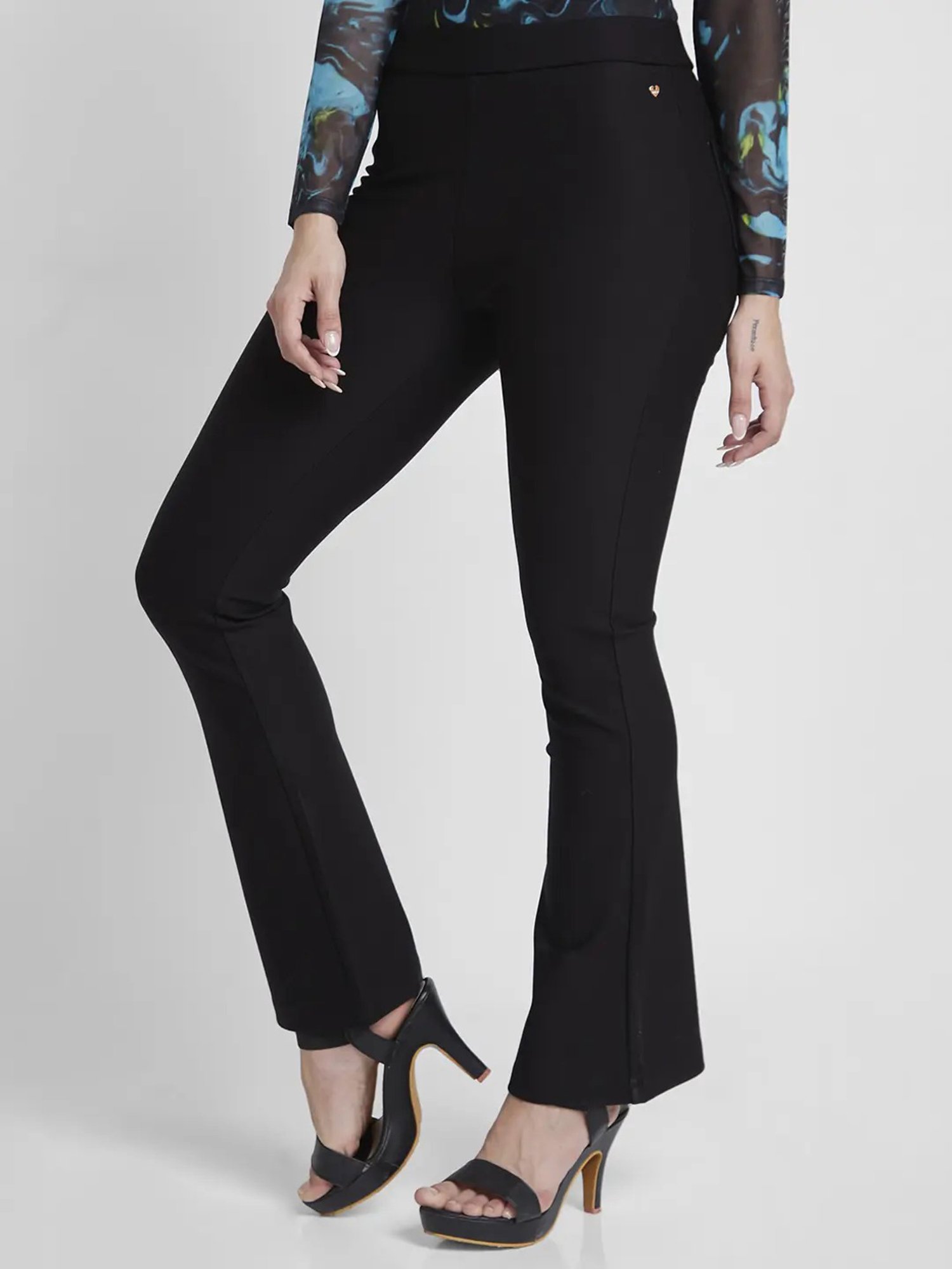 Spykar Black Relaxed Fit Trackpants