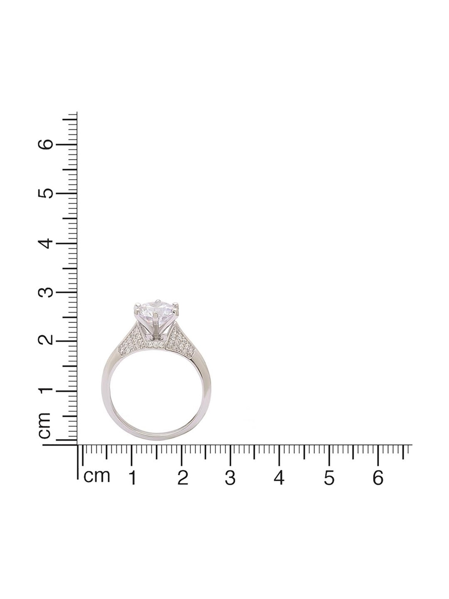 Anayra 92.5 Sterling Silver Sparkling Ring for Women