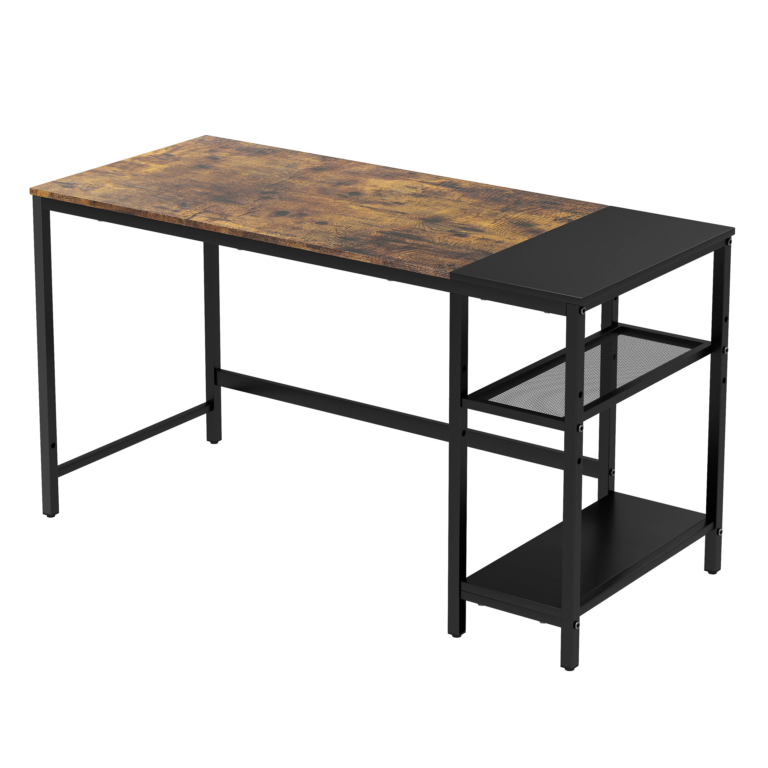 43 inch Gaming Desk Racing Style Computer Desk Living Room Desk Home Office Desk Writing Table Study Table With Cable Management Hole and Adjustable Foot Pads