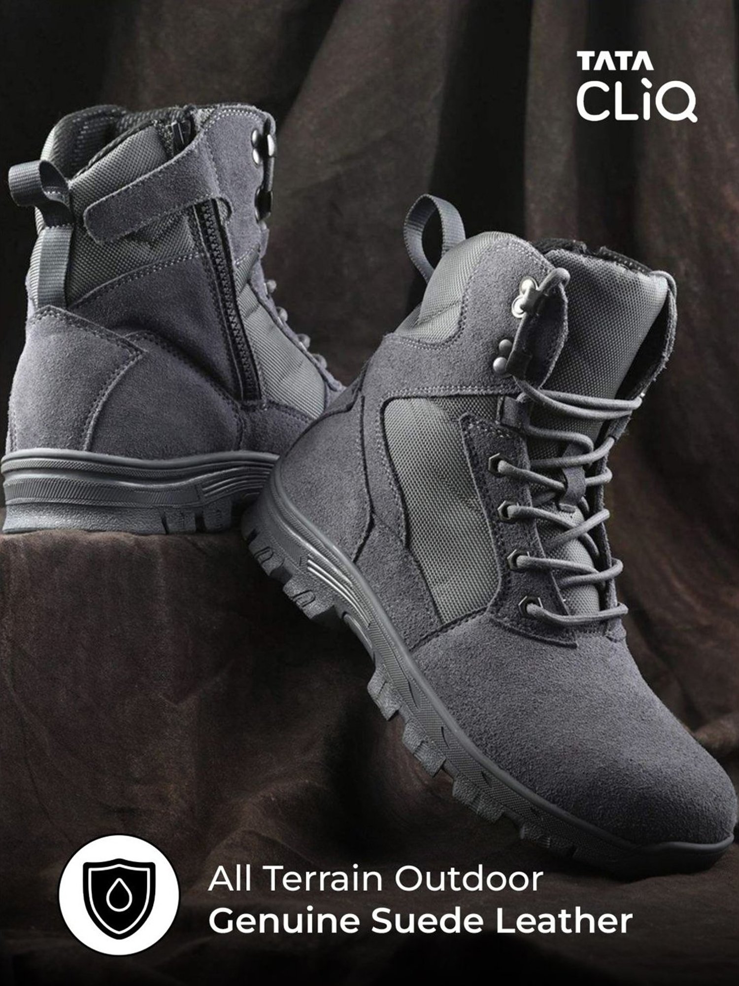 Hoversole Men's Warrior Grey Derby Boots