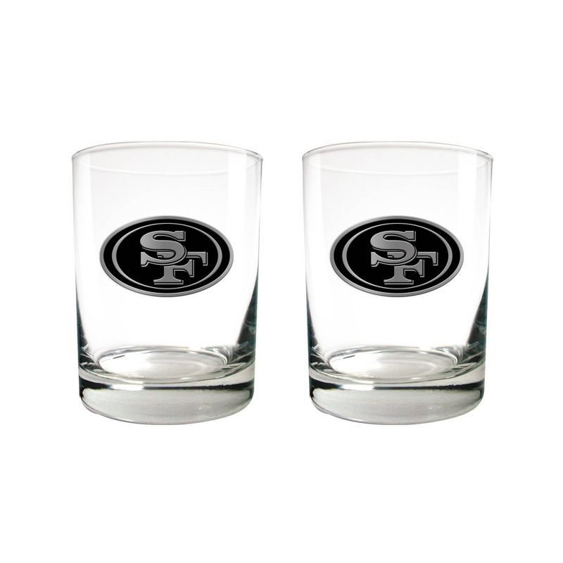 NFL San Francisco 49ers 2pc Stealth Legacy Rock Glass Set