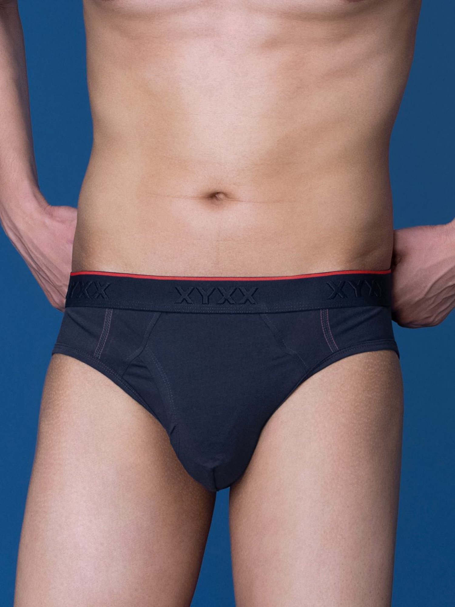 XYXX Midnight Blue & Polar White Cotton Regular Fit Briefs - Pack Of 2