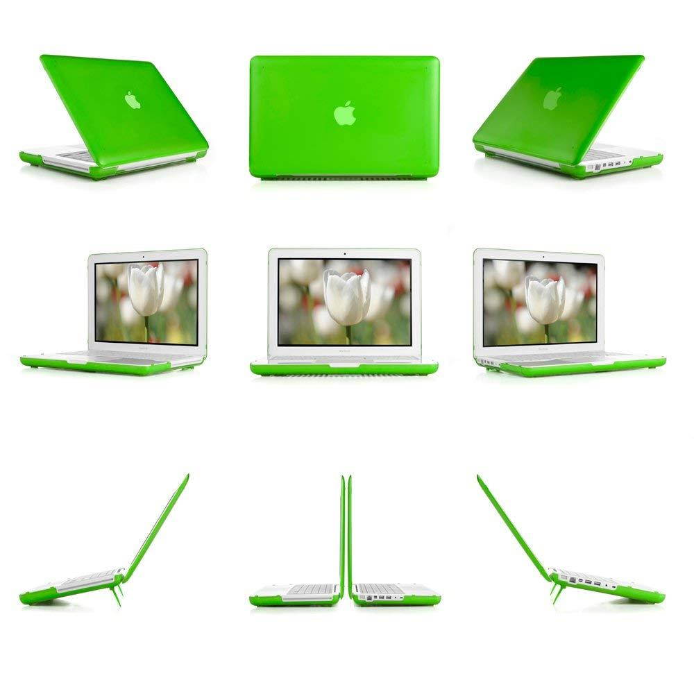 mCover Green iPearl Hard Shell Cover Case + Free Keyboard Skin for Model A1342 White Unibody 13-inch MacBook (part No. MC207LL/A or MC516LL/A, released after Oct. 20, 2009)