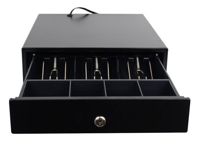 Angel POS 12" Compact Portable Automatic Cash Drawer 24V Register Deposit Money Box