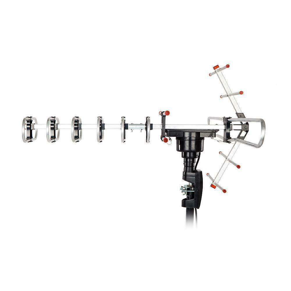 Leadzm Outdoor Amplified HD TV Antenna 360&deg;180 Mlies Digital UHF/VHF FM Radio