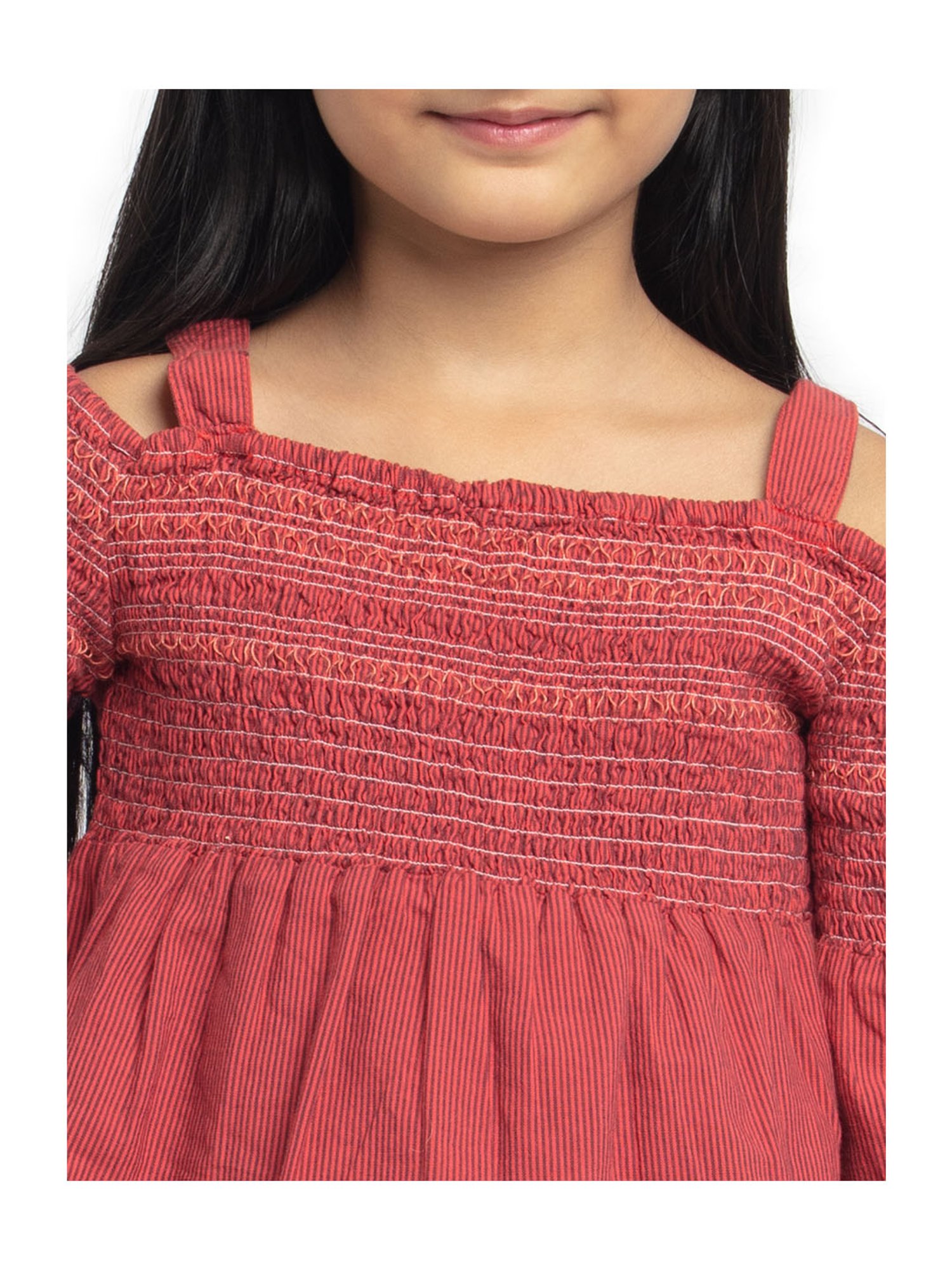 Under Fourteen Only Kids Red Striped Top