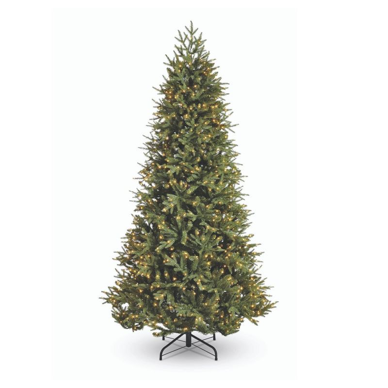 NOMA CTI1517108 7.5 Foot Piedmont Fir Artificial 2793 Branch Tips Prelit with 1000 Warm White LED Lights Holiday Christmas Tree, Green