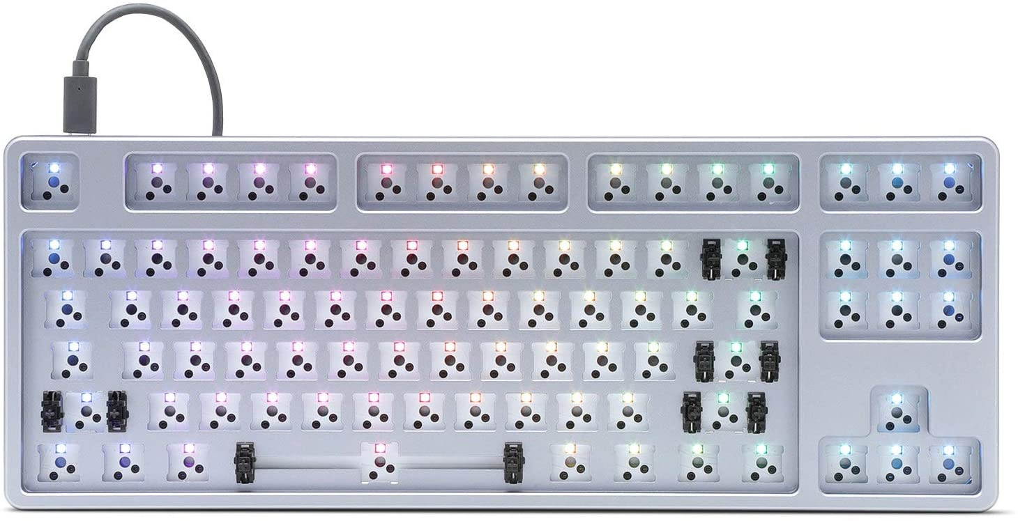 Drop CTRL High-Profile Mechanical Keyboard &mdash; Tenkeyless TKL (87 Key) Gaming Keyboard, Hot-Swap Switches, Programmable, Backlit RGB LED, USB-C, Doubleshot PBT, Aluminum (Gray, Barebones)