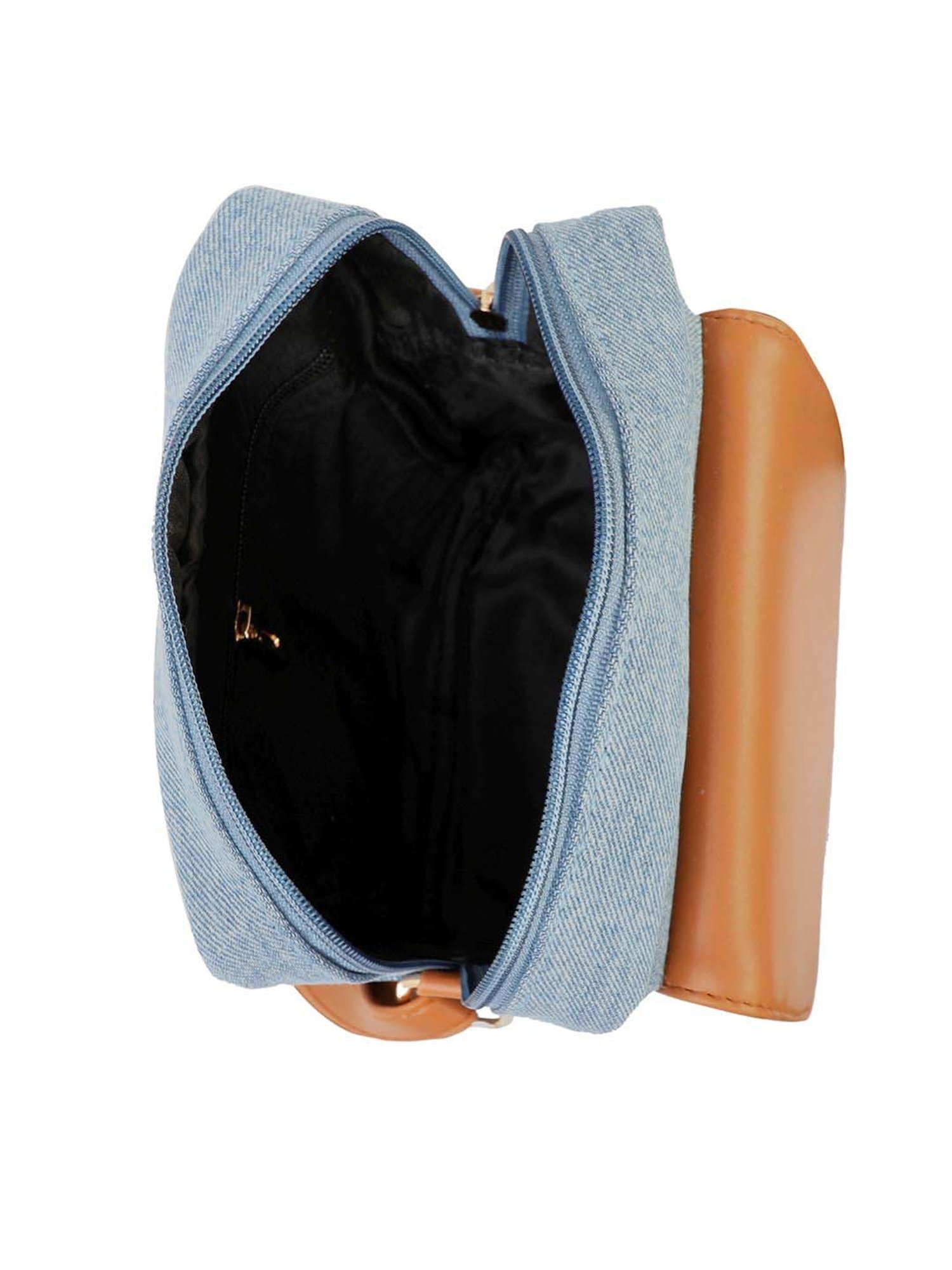 NR by Nidhi Rathi Blue Textured Medium Sling Handbag