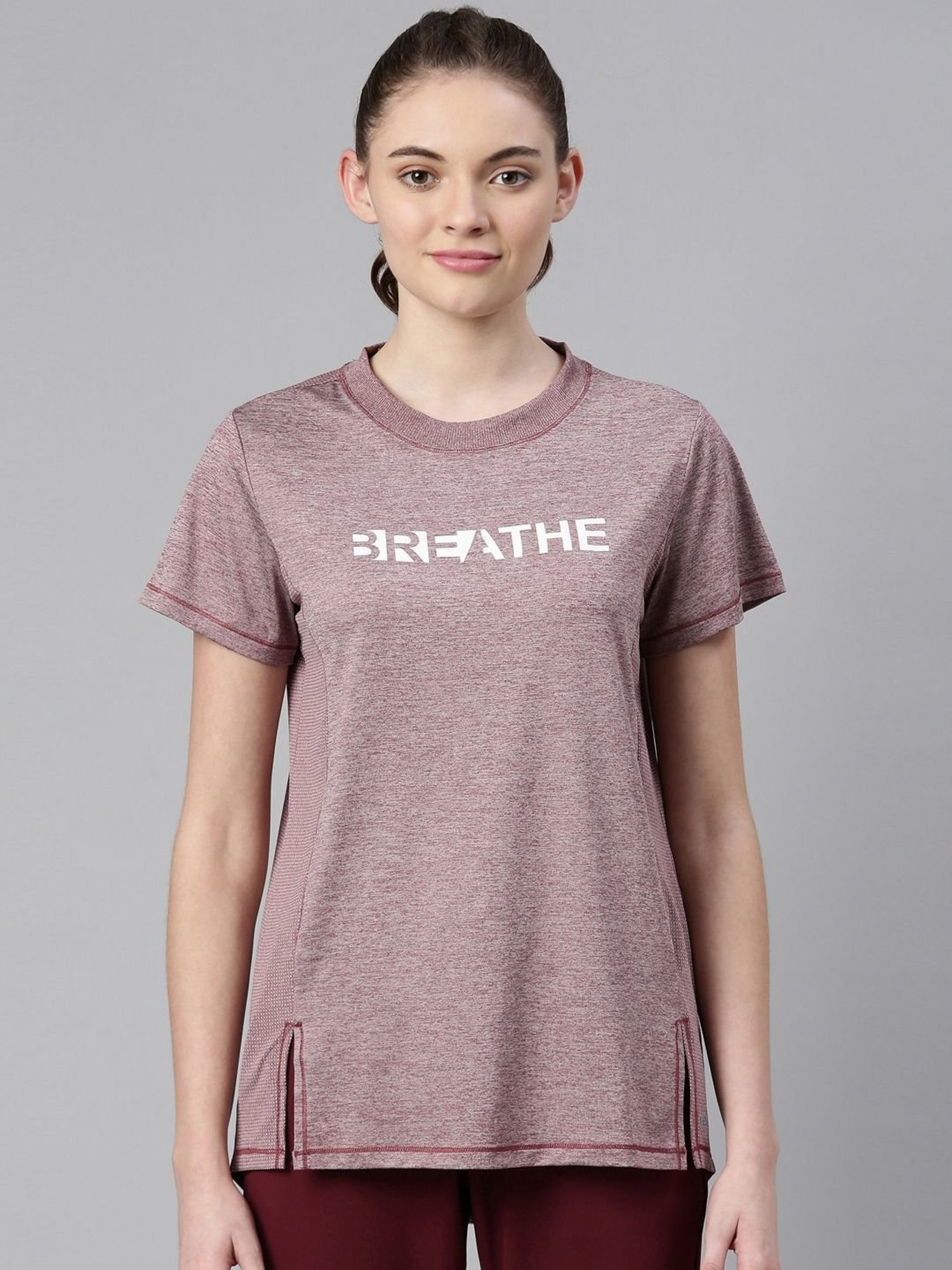 Enamor Red Graphic Print Sports T-Shirt