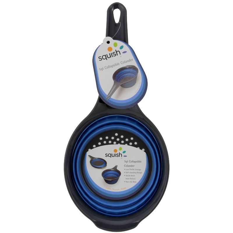 Squish 1qt Collapsible Colandar Blue/Gray
