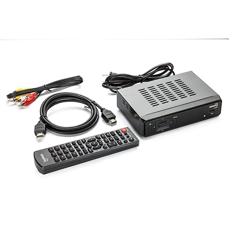 AT263 ATSC Digital TV Converter Box and HDMI Cable w Recording PVR Function HDMI Out Coaxial Out Composite Out USB Input