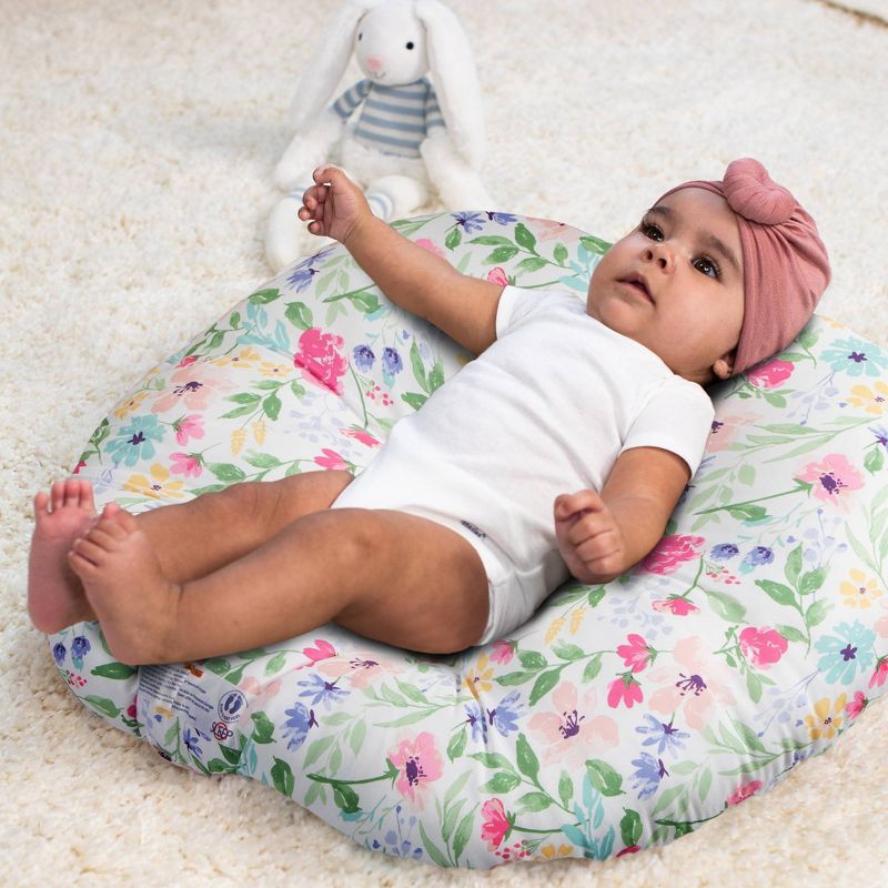 Boppy Original Newborn Lounger - Pastel Painted Flowers