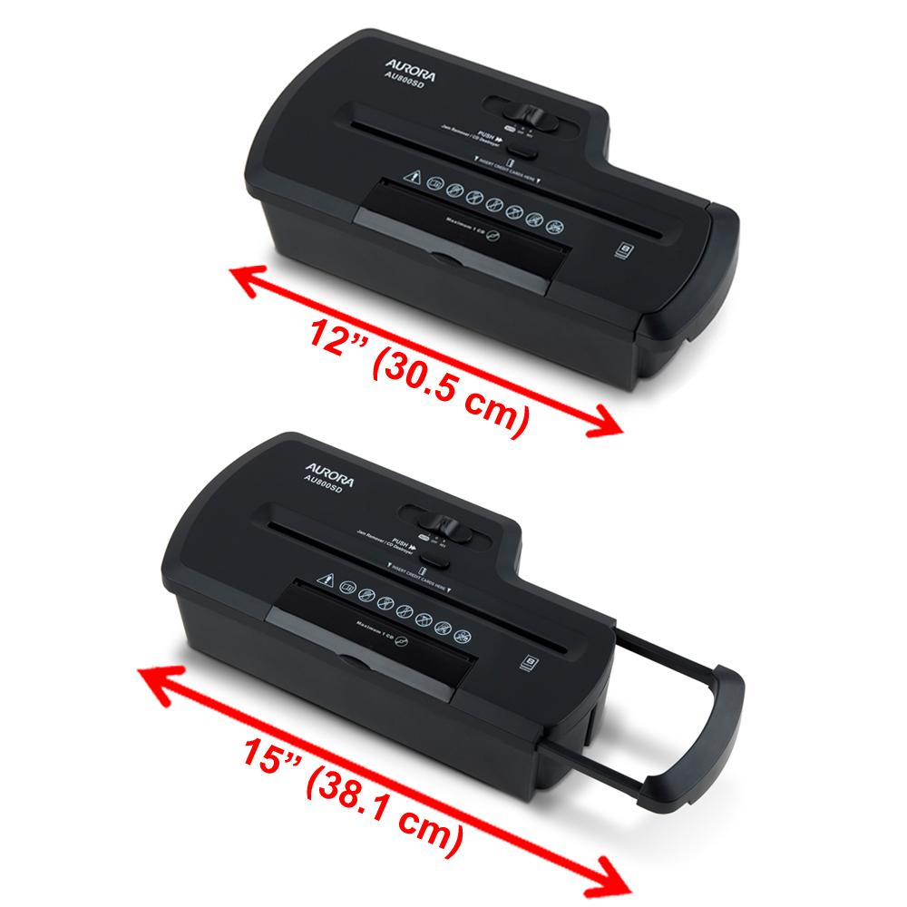 Aurora AU800SD Professional Strip Cut Paper Shredder /CD / Credit Card Shredder without Wastebasket