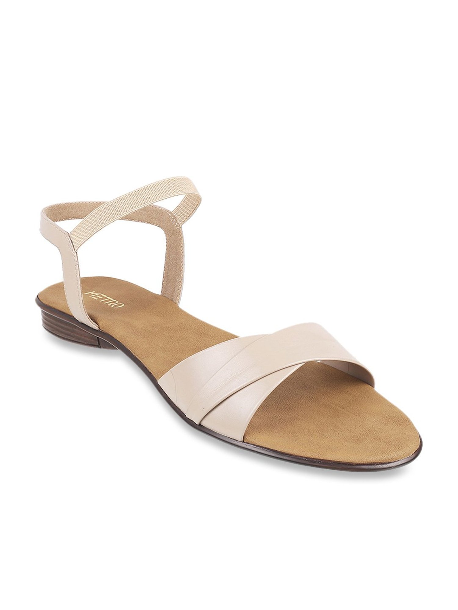 Metro Women's Brown Ankle Strap Sandals