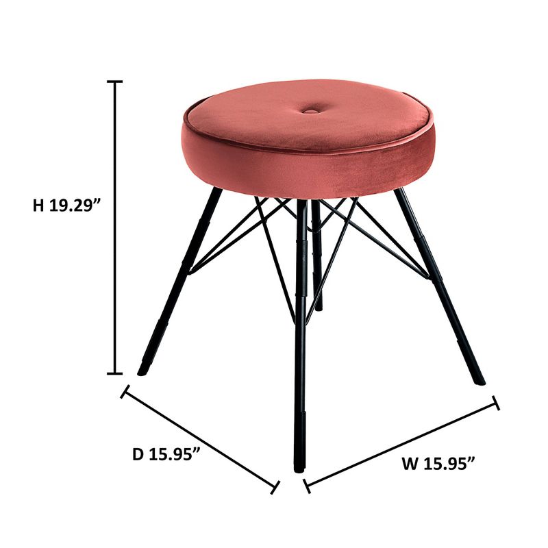 2pc Avery Stool Set Red - Adore Decor