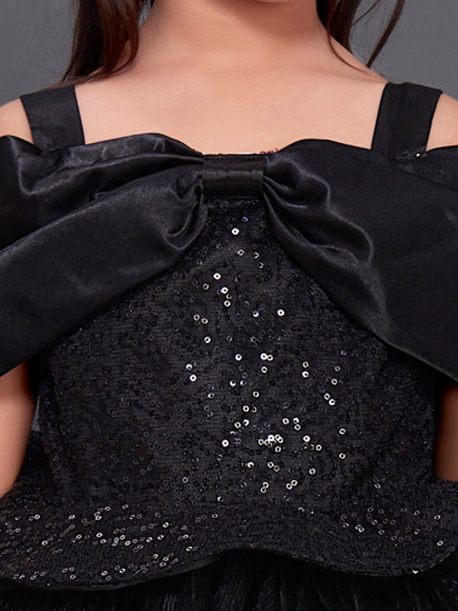 Many Frocks Kids Red Solid Dress