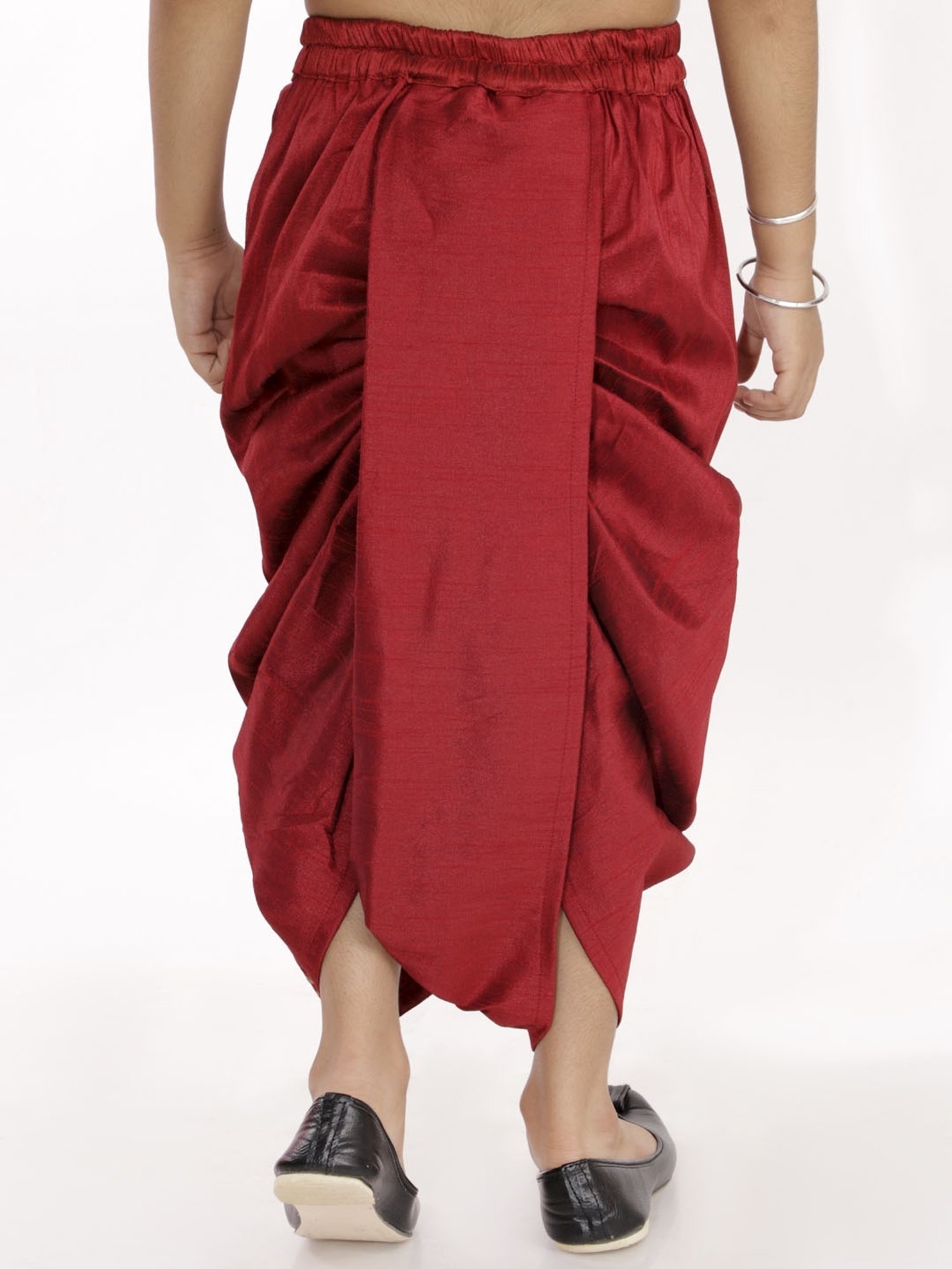 VASTRAMAY Kids Maroon Regular Fit Dhoti